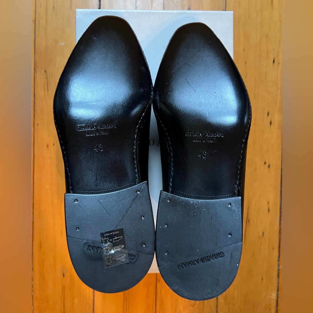 Giorgio Armani black leather oxfords “New” - Picture 5 of 7